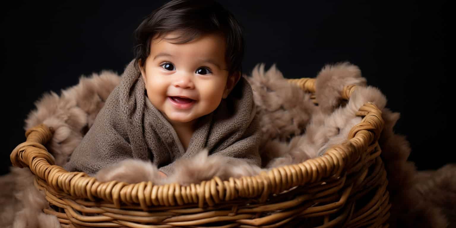 indian baby birthday photoshoot baby in a basket this d3ce3e83 dc5d 4e02 acf6 c2e0c5354da9